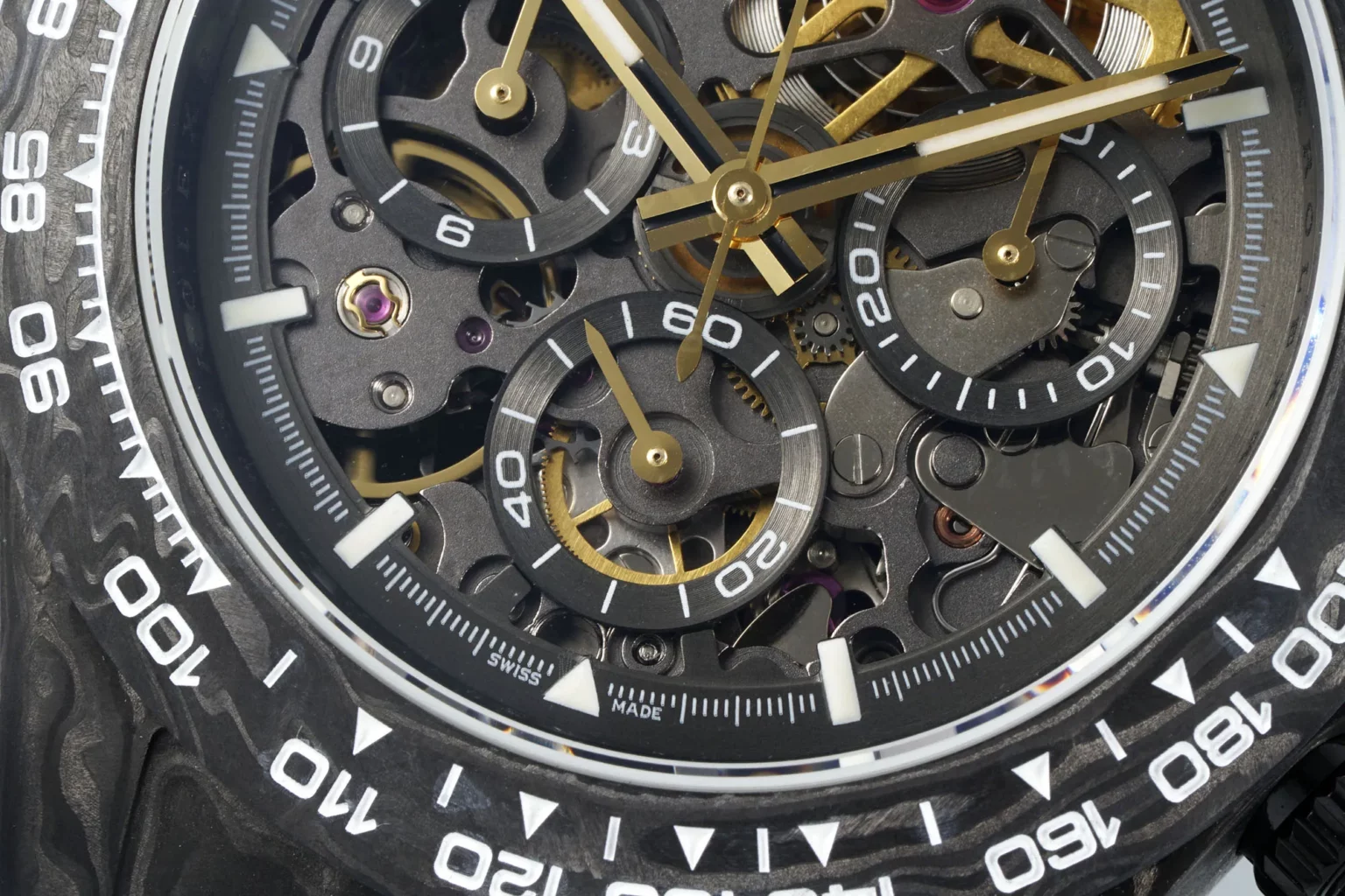 GET 공장 롤렉스 데이토나 DIW 커스텀 카본 케이스 골드 포인트 40mm 상세 이미지 6