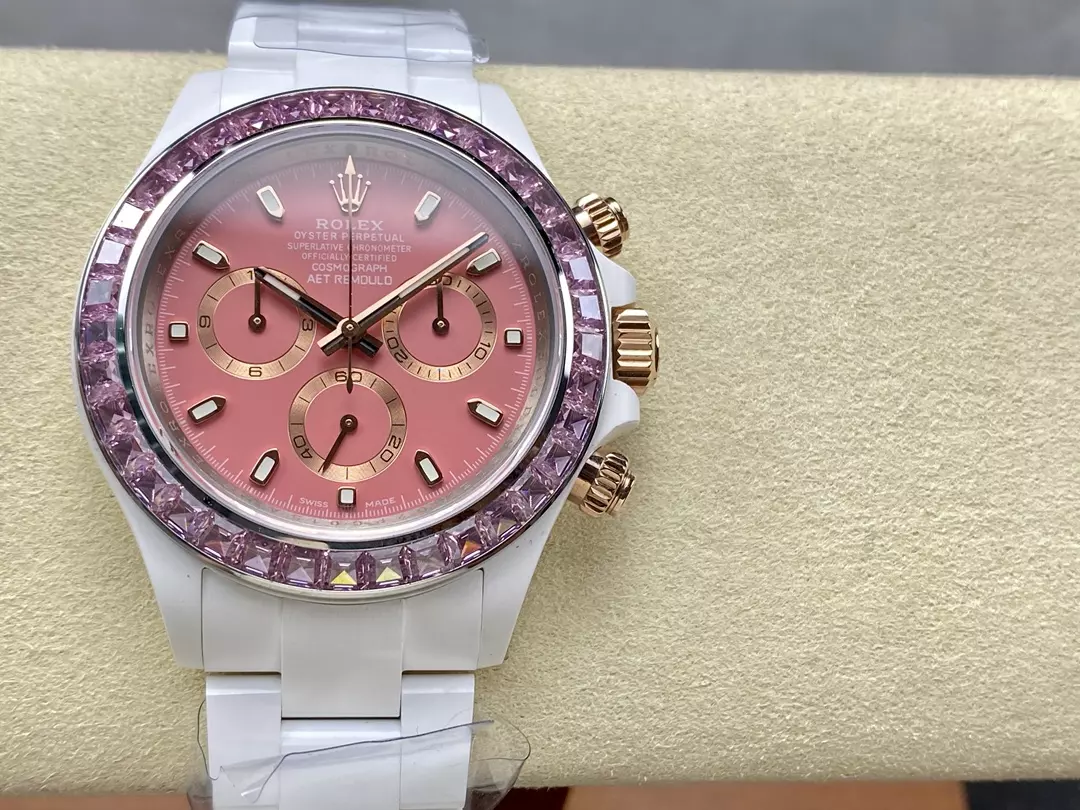 IPK공장 롤렉스 데이토나 핑크 다이얼 화이트 세라믹 다이아 베젤 40mm 상세 이미지 2