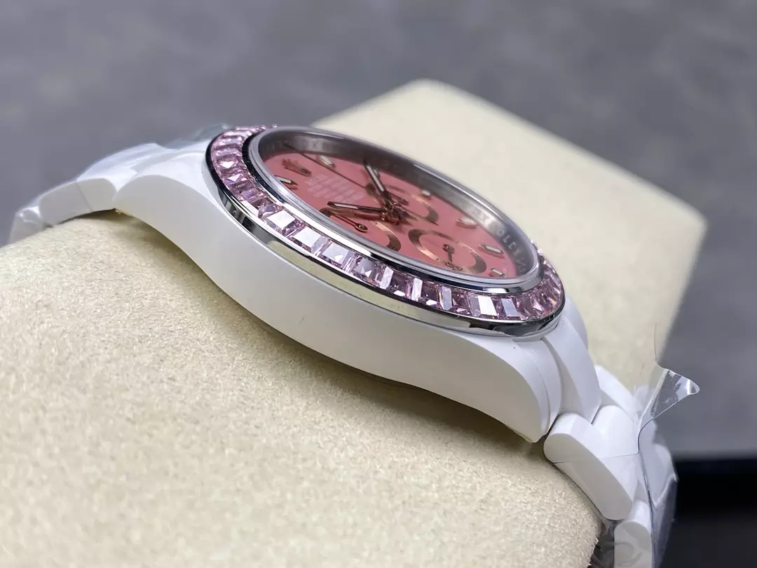 IPK공장 롤렉스 데이토나 핑크 다이얼 화이트 세라믹 다이아 베젤 40mm 상세 이미지 6
