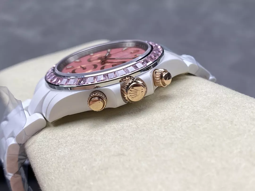 IPK공장 롤렉스 데이토나 핑크 다이얼 화이트 세라믹 다이아 베젤 40mm 상세 이미지 7