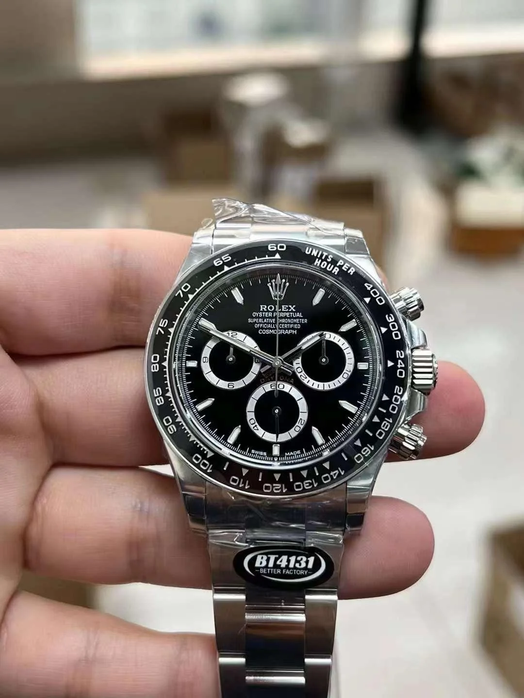 BT공장 롤렉스 코스모그래프 세라믹 데이토나 블랙 다이얼 126500 상세 이미지 3