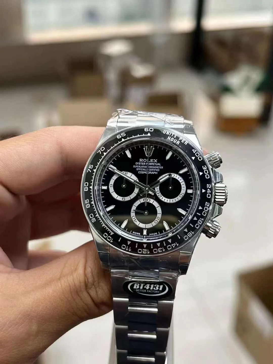 BT공장 롤렉스 코스모그래프 세라믹 데이토나 블랙 다이얼 126500 상세 이미지 5