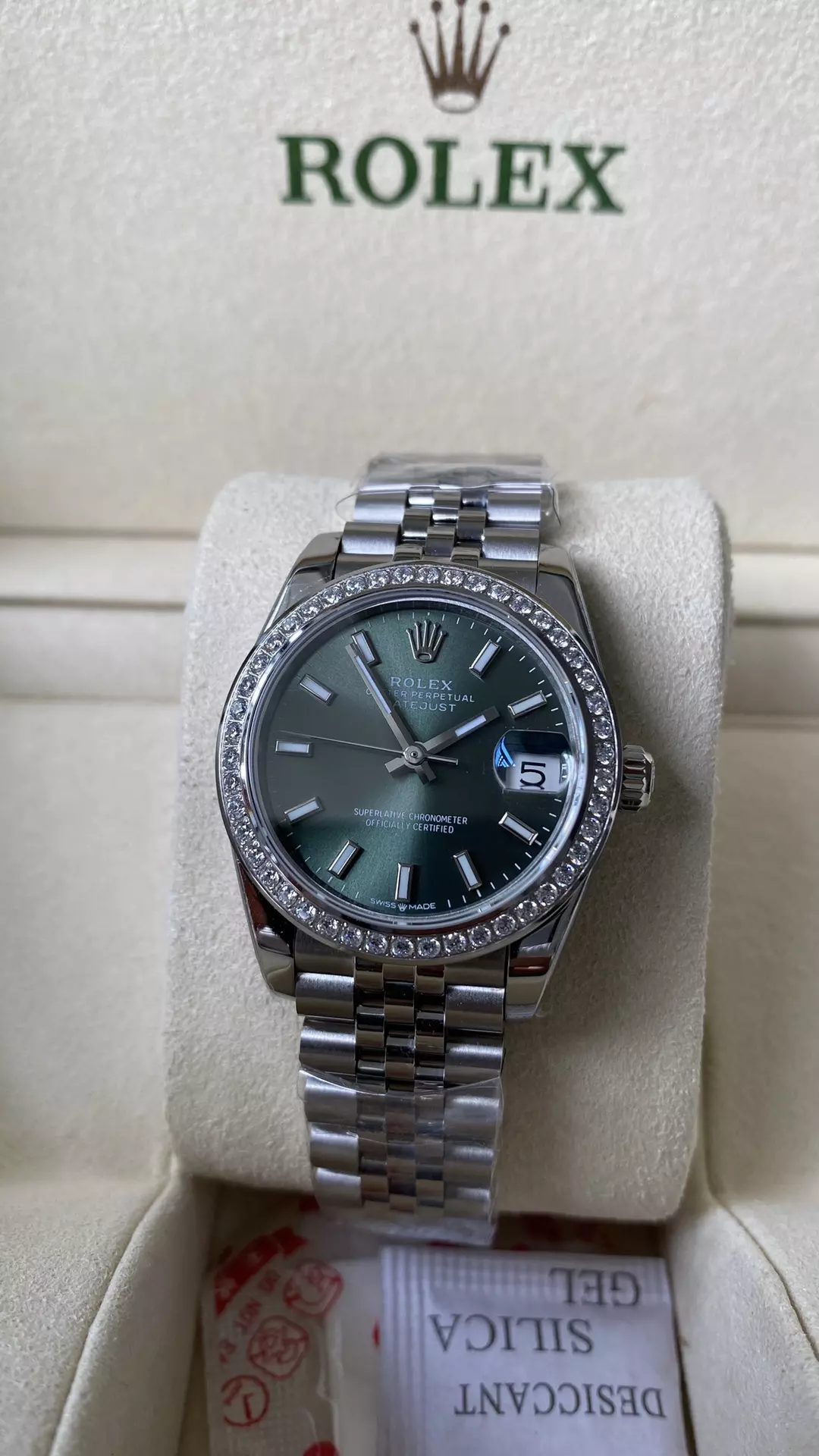 A+공장 롤렉스 데이저스트 그린 다이얼 다이아 베젤 콤비 31mm m278384rbr 상세 이미지 5