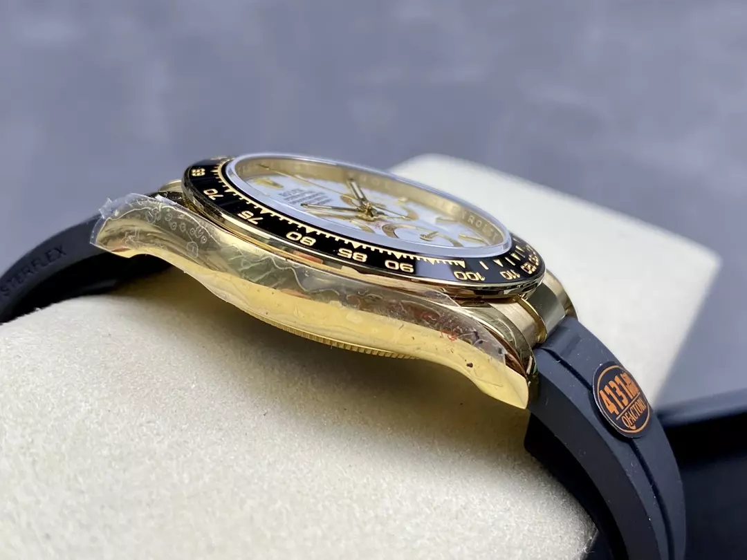 QF공장 롤렉스 코스모그래프 데이토나 화이트 다이얼 옐로우골드 금통 러버밴드 m126518 상세 이미지 7