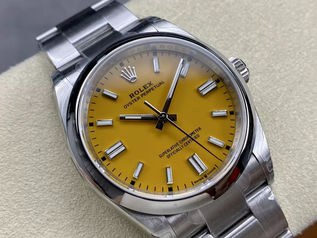 VS공장 롤렉스 오이스터 퍼페츄얼 옐로우 다이얼 돔베젤 36mm 오이스터 126000 상세 이미지 3
