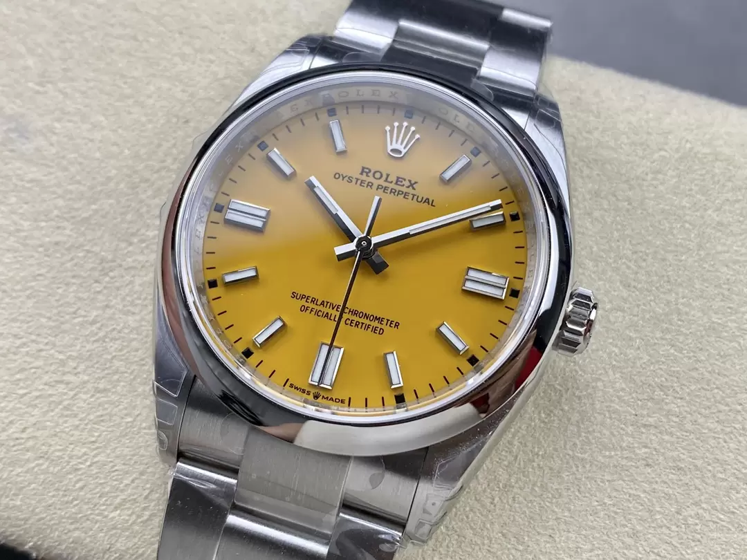 VS공장 롤렉스 오이스터 퍼페츄얼 옐로우 다이얼 돔베젤 36mm 오이스터 126000 상세 이미지 4