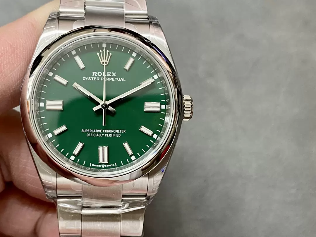 VS공장 롤렉스 오이스터 퍼페츄얼 그린 다이얼 돔베젤 36mm 오이스터 126000 상세 이미지 2