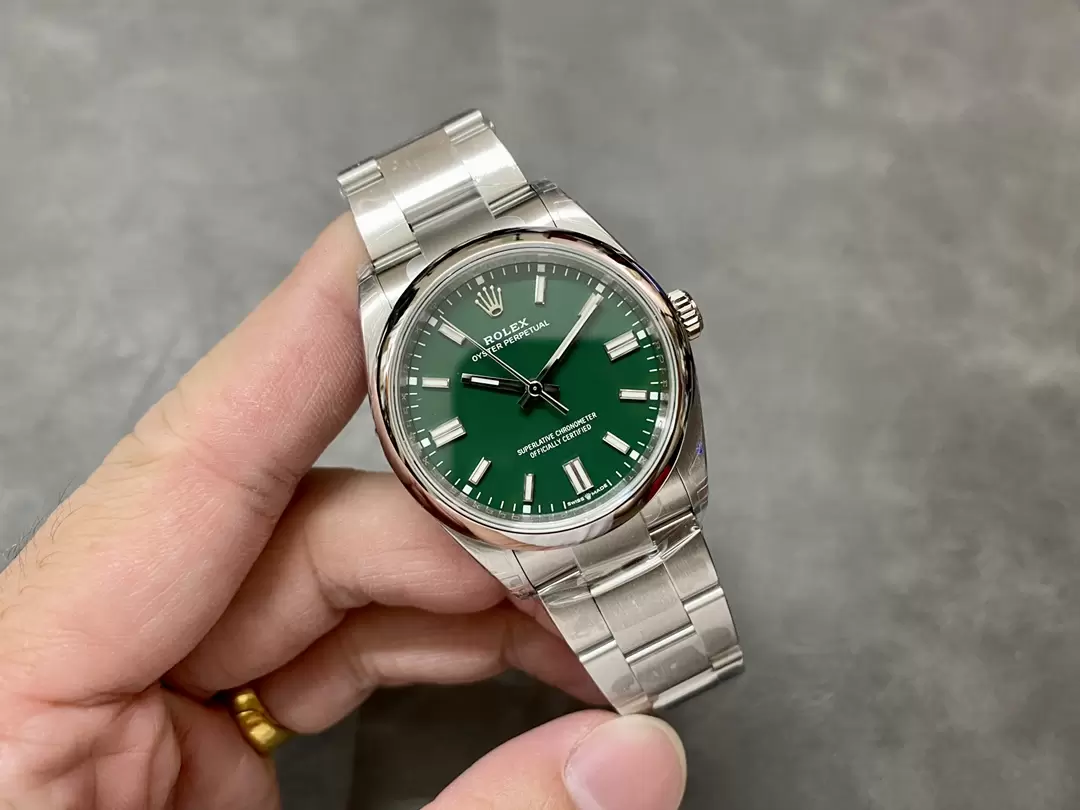 VS공장 롤렉스 오이스터 퍼페츄얼 그린 다이얼 돔베젤 36mm 오이스터 126000 상세 이미지 5