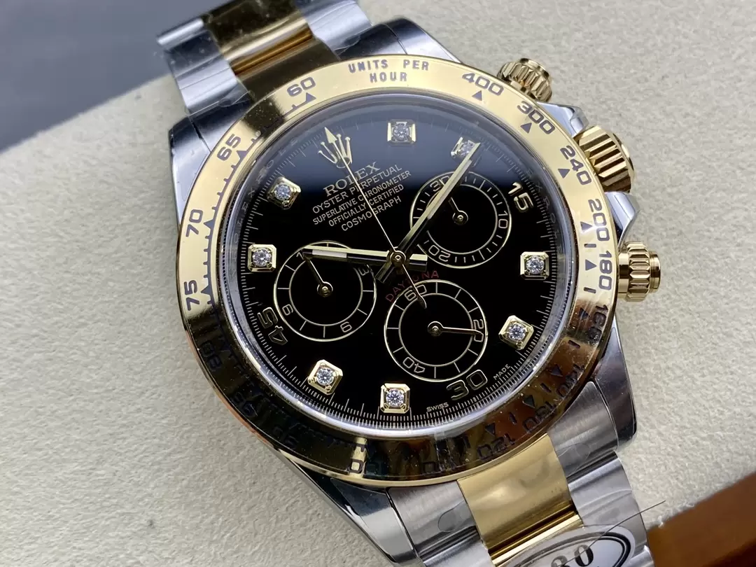 클린공장 롤렉스 데이토나 크로노그래프 검판 다이얼 8P다이아 YG 콤비 40mm 116503 상세 이미지 3