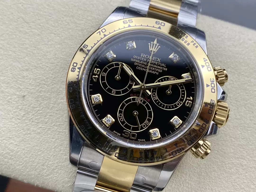 클린공장 롤렉스 데이토나 크로노그래프 검판 다이얼 8P다이아 YG 콤비 40mm 116503 상세 이미지 4
