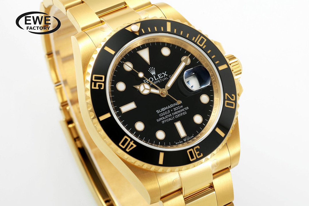 EW공장 롤렉스 서브마리너 신형 블랙 다이얼 41mm 옐로우 골드 금통 m126618ln 상세 이미지 3
