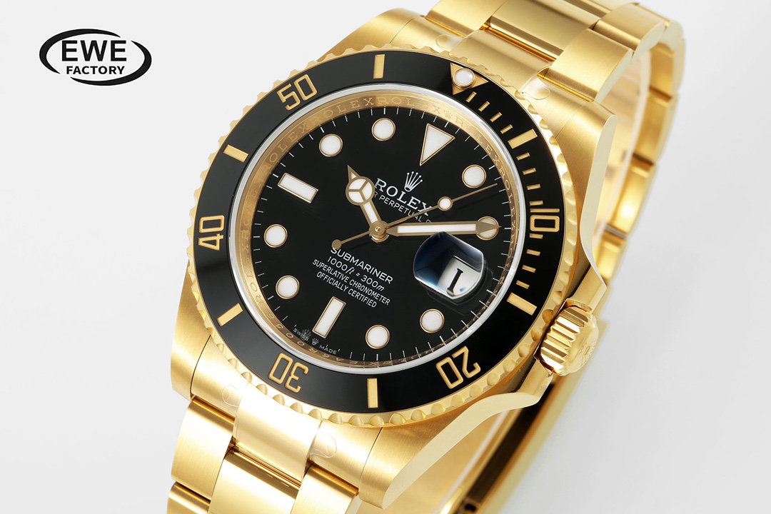EW공장 롤렉스 서브마리너 신형 블랙 다이얼 41mm 옐로우 골드 금통 m126618ln 상세 이미지 4