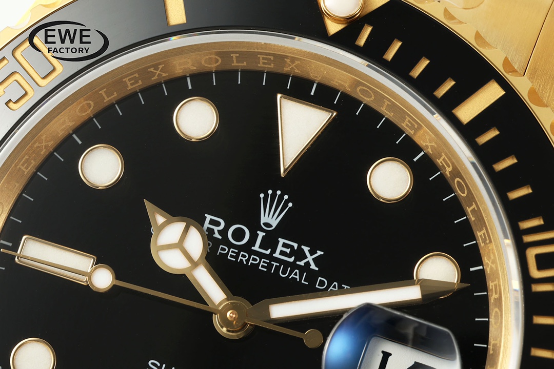 EW공장 롤렉스 서브마리너 신형 블랙 다이얼 41mm 옐로우 골드 금통 m126618ln 상세 이미지 5