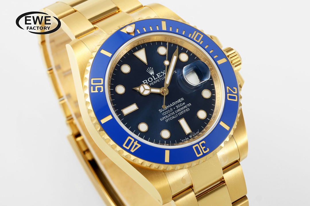 EW공장 롤렉스 서브마리너 신형 쿠키몬스터 41mm 옐로우 골드 금통 m126618lb 상세 이미지 3