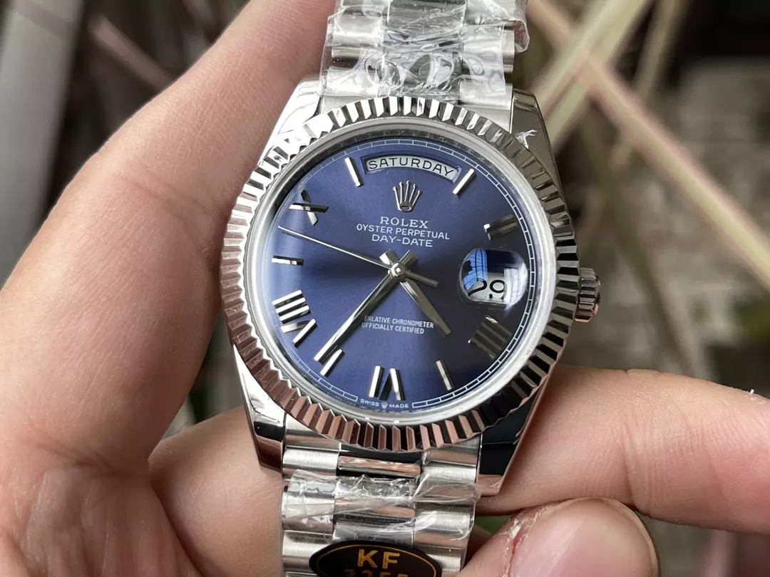 KF공장 롤렉스 데이데이트 올리브 블루 다이얼 화이트 골드 금통 40mm 228235 상세 이미지 3