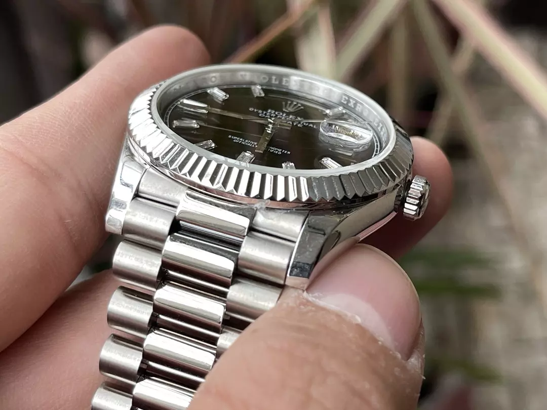 KF공장 롤렉스 데이데이트 블랙 다이아 다이얼 화이트 골드 금통 40mm 228235 상세 이미지 6