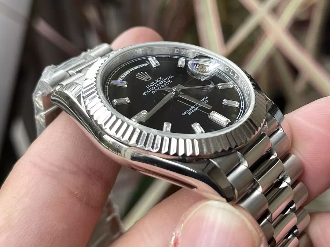 KF공장 롤렉스 데이데이트 블랙 다이아 다이얼 화이트 골드 금통 40mm 228235 상세 이미지 7