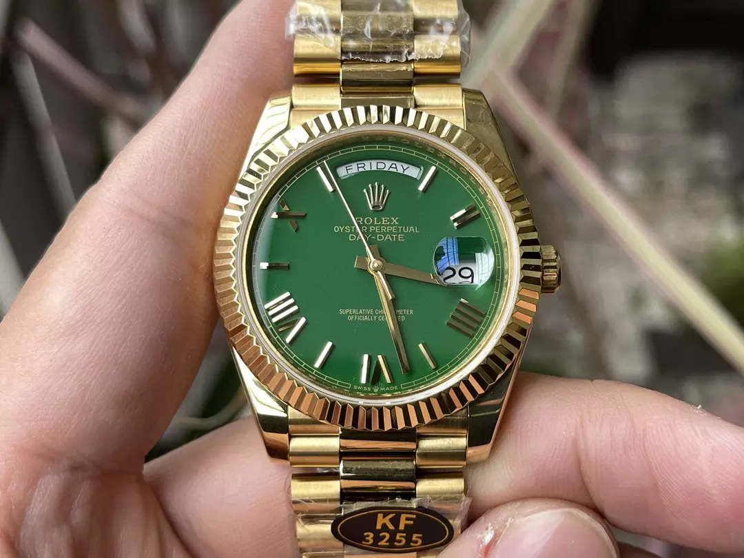 KF공장 롤렉스 데이데이트 그린 다이얼 옐로우 골드 금통 40mm 228235 상세 이미지 2