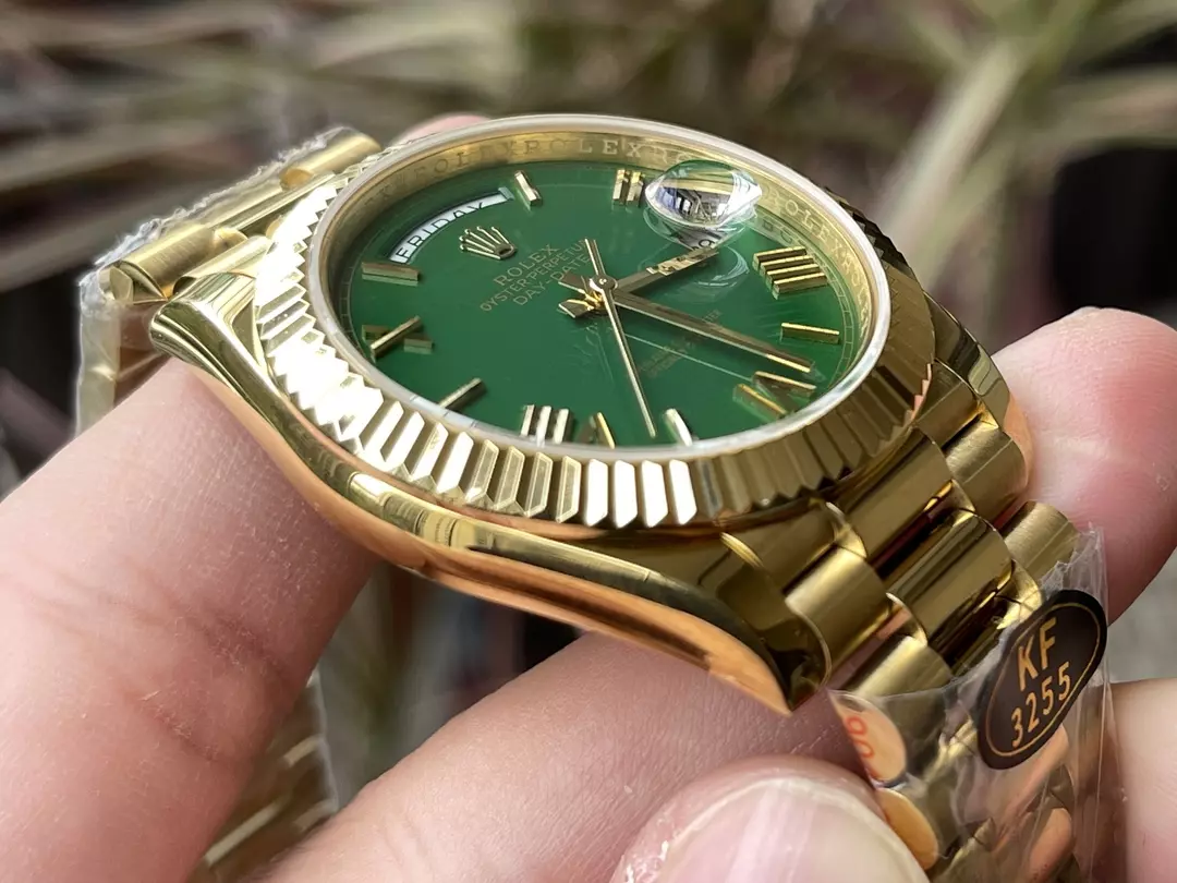 KF공장 롤렉스 데이데이트 그린 다이얼 옐로우 골드 금통 40mm 228235 상세 이미지 7