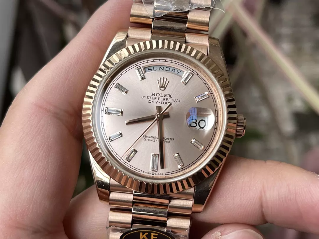 KF공장 롤렉스 데이데이트 썬더스트 다이아 다이얼 로즈골드 금통 40mm 228235 상세 이미지 3