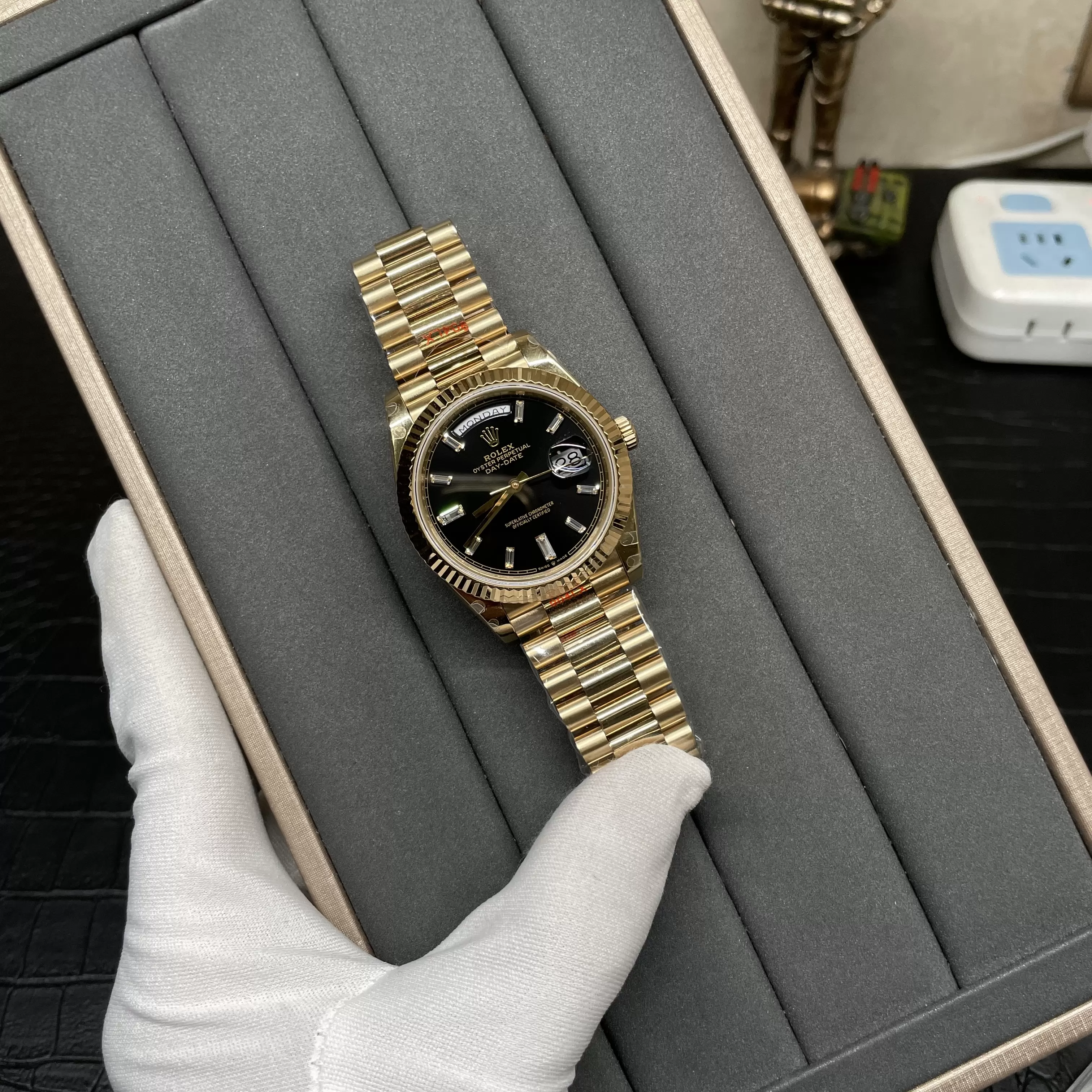 GM공장 V3 롤렉스 데이데이트 블랙 다이아 다이얼 로즈골드 금통 40mm 228235 상세 이미지 3