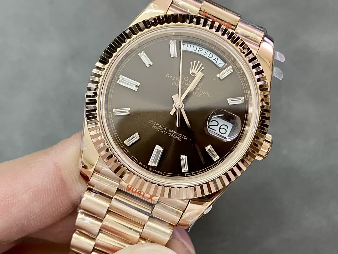 GM공장 V3 롤렉스 데이데이트 브라운 다이아 다이얼 로즈골드 금통 40mm 228235 상세 이미지 5