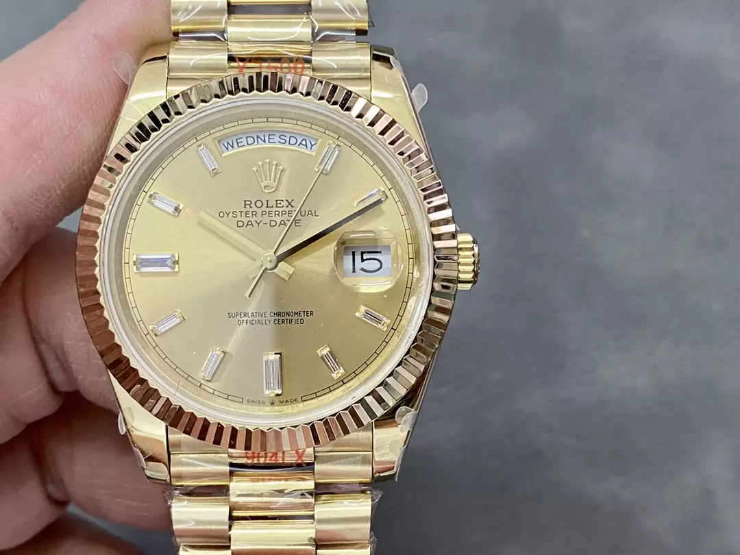 GM공장 V3 롤렉스 데이데이트 샴폐인 다이아 다이얼 옐로우 골드 금통 40mm 228235 상세 이미지 3