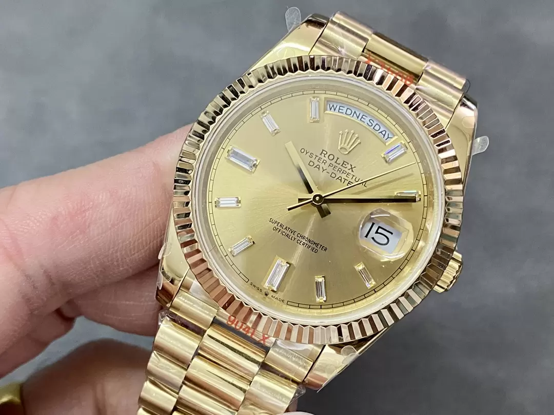 GM공장 V3 롤렉스 데이데이트 샴폐인 다이아 다이얼 옐로우 골드 금통 40mm 228235 상세 이미지 5