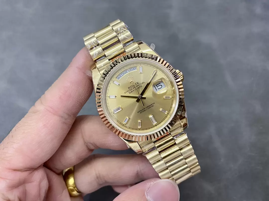 GM공장 V3 롤렉스 데이데이트 샴폐인 다이아 다이얼 옐로우 골드 금통 40mm 228235 상세 이미지 6