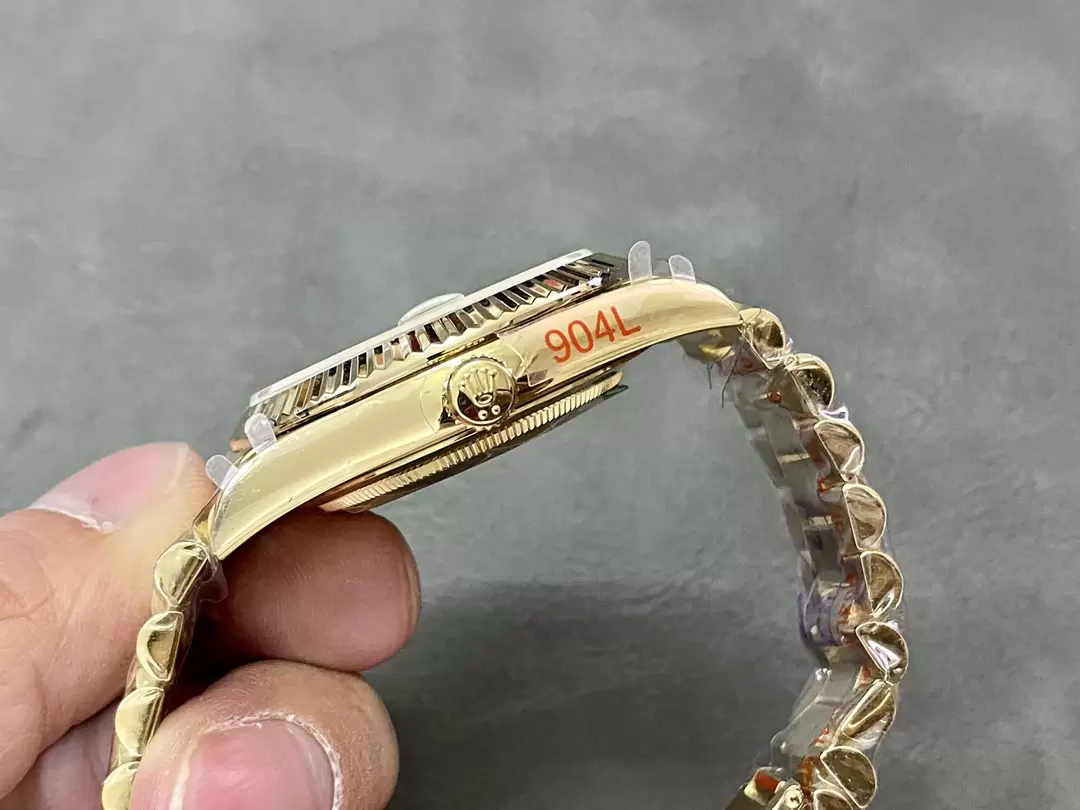 GM공장 V3 롤렉스 데이데이트 샴폐인 다이아 다이얼 옐로우 골드 금통 40mm 228235 상세 이미지 8