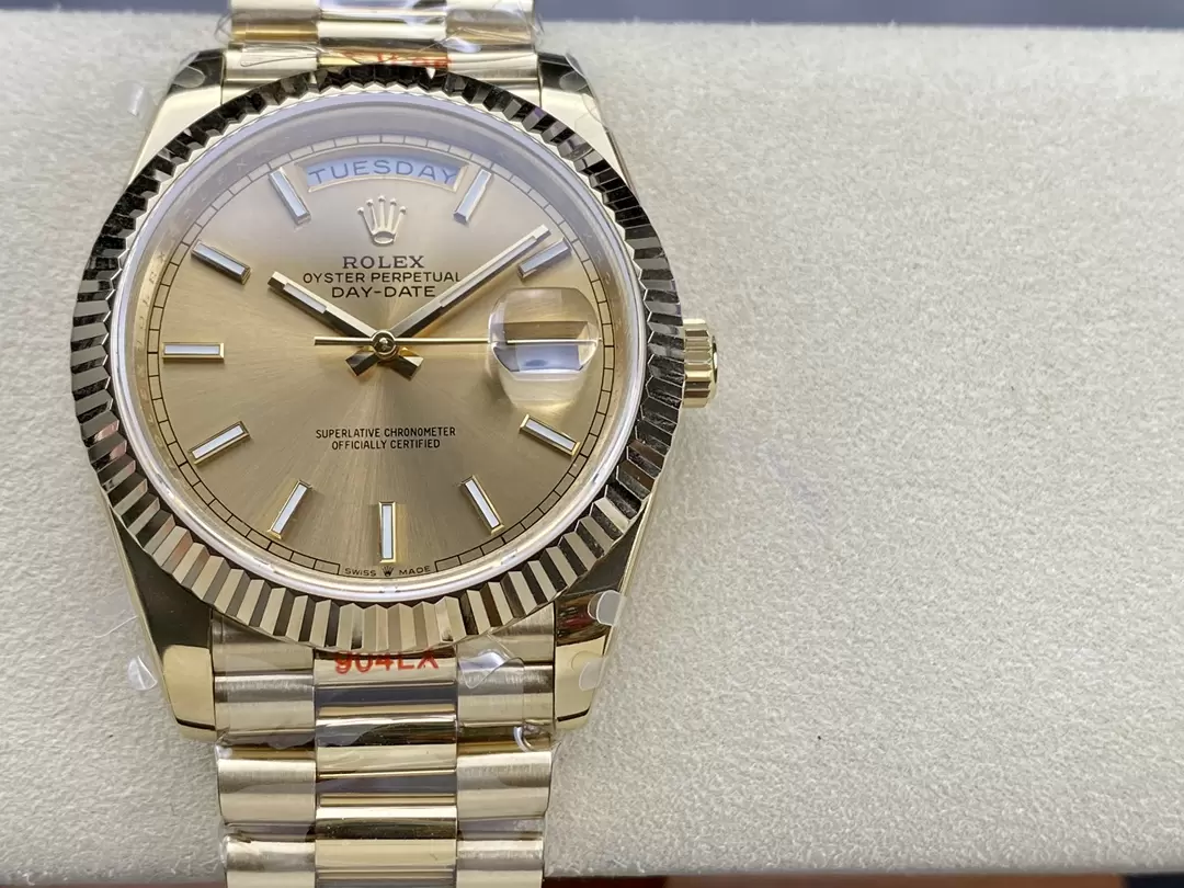 GM공장 V3 롤렉스 데이데이트 샴폐인 다이얼 옐로우 골드 금통 40mm 228235 상세 이미지 3