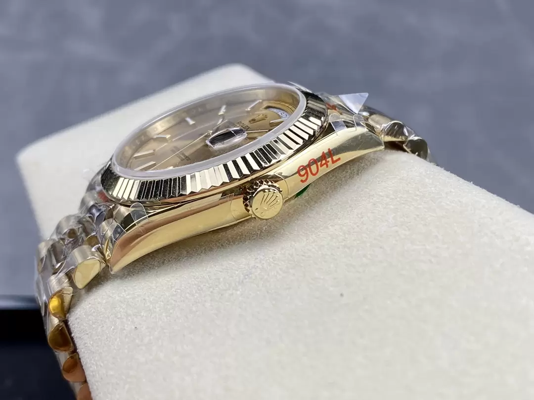 GM공장 V3 롤렉스 데이데이트 샴폐인 다이얼 옐로우 골드 금통 40mm 228235 상세 이미지 8