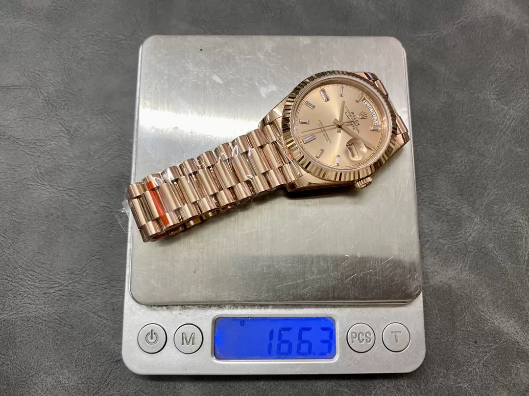 GM공장 V3 롤렉스 데이데이트 살몬 다이아 다이얼 로즈골드 금통 40mm 228235 상세 이미지 2