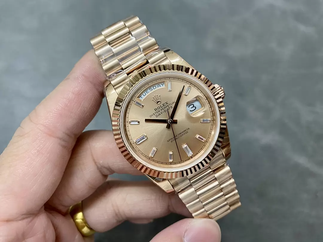 GM공장 V3 롤렉스 데이데이트 살몬 다이아 다이얼 로즈골드 금통 40mm 228235 상세 이미지 6