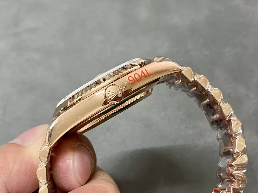 GM공장 V3 롤렉스 데이데이트 살몬 다이아 다이얼 로즈골드 금통 40mm 228235 상세 이미지 8