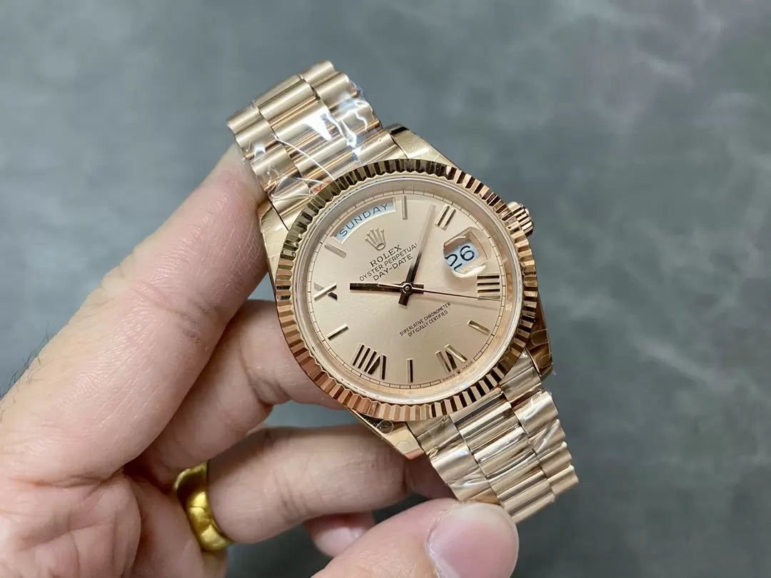 GM공장 V3 롤렉스 데이데이트 살몬 다이얼 로즈골드 금통 40mm 228235 상세 이미지 6