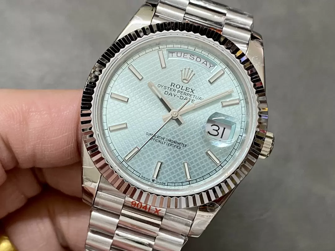 GM공장 V3 롤렉스 데이데이트 플래티넘 와플 다이얼 화이트 골드 금통 40mm m228236 상세 이미지 5