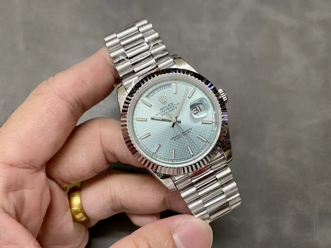 GM공장 V3 롤렉스 데이데이트 플래티넘 와플 다이얼 화이트 골드 금통 40mm m228236 상세 이미지 6