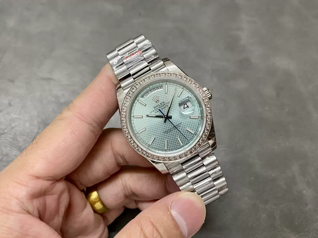 GM공장 V3 롤렉스 데이데이트 플래티넘 와플 다이얼 화이트 골드 금통 다이아 베젤 40mm m228236 상세 이미지 6