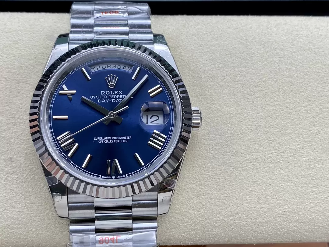 GM공장 V3 롤렉스 데이데이트 청판 다이얼 화이트 골드 금통 40mm m228236 상세 이미지 3