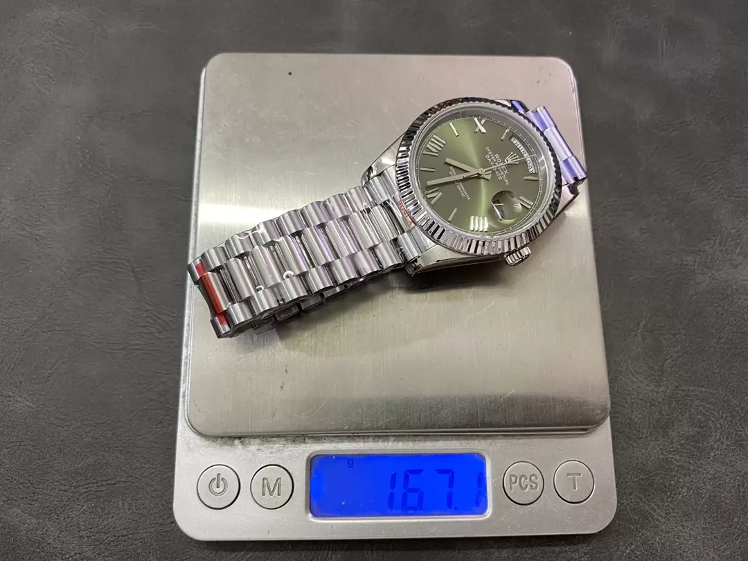 GM공장 V3 롤렉스 데이데이트 올리브 그린 다이얼 화이트 골드 금통 40mm m228236 상세 이미지 2