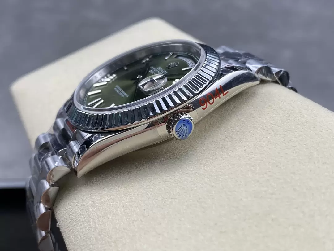 GM공장 V3 롤렉스 데이데이트 올리브 그린 다이얼 화이트 골드 금통 40mm m228236 상세 이미지 8