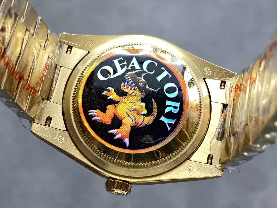 QF공장 롤렉스 데이데이트 그린 옴브레 다이얼 10P다이아 옐로우 골드 36mm 128238 상세 이미지 9