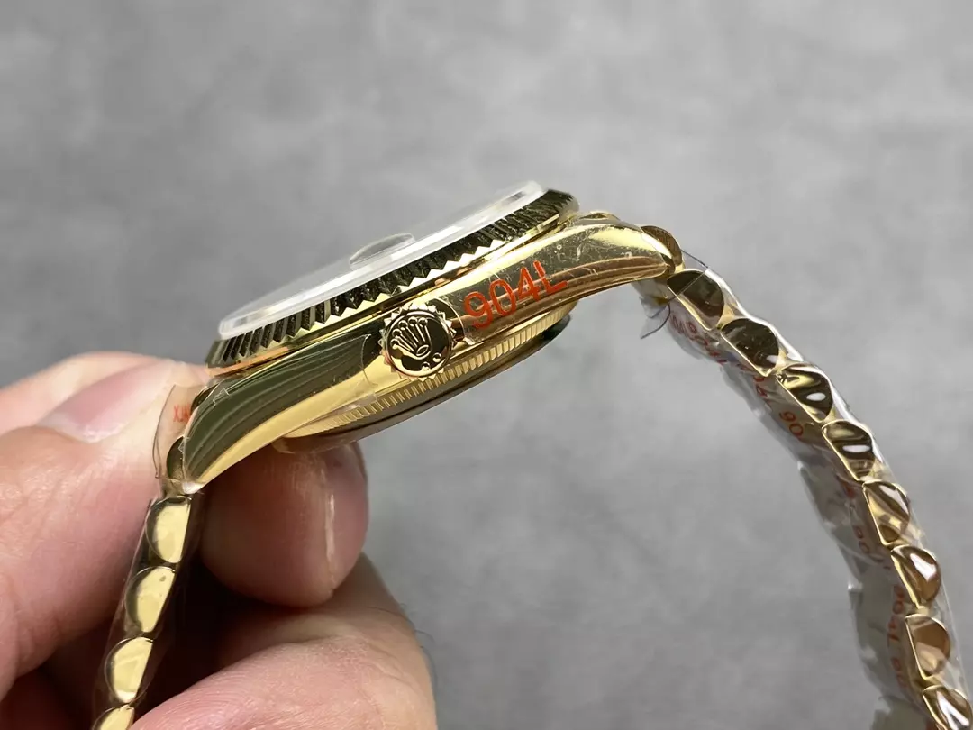 QF공장 롤렉스 데이데이트 그레이 옴브레 다이얼 10P다이아 옐로우 골드 금통 36mm 128238 상세 이미지 8