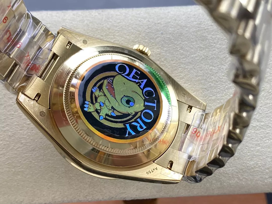 QF공장 롤렉스 데이데이트 블랙 다이얼 바게트다이아 옐로우골드 금통 40mm 228238 상세 이미지 9