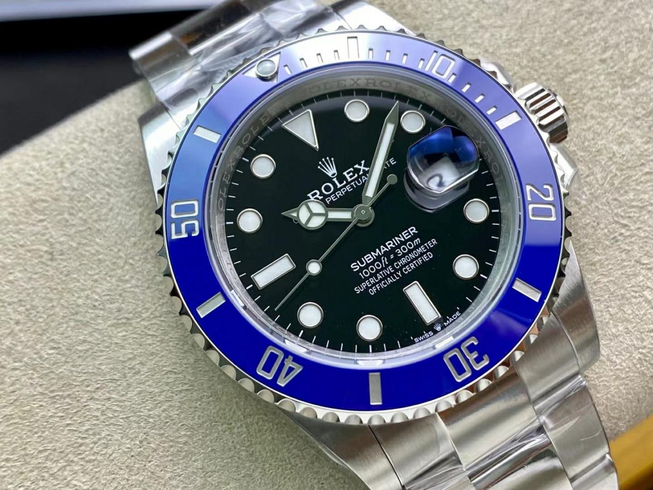 VS공장 롤렉스 신형 서브마리너 블랙 다이얼 스머프 베젤 41mm 126619 상세 이미지 3