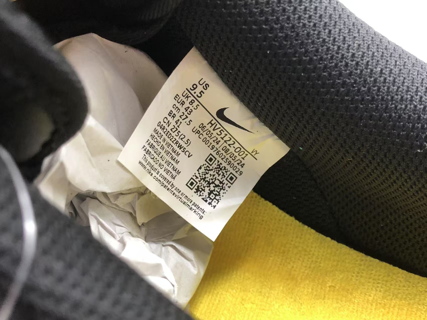 나이키 x 코비 에어포스 1 로우 QS 블랙 바시티 메이즈 상세 이미지 9