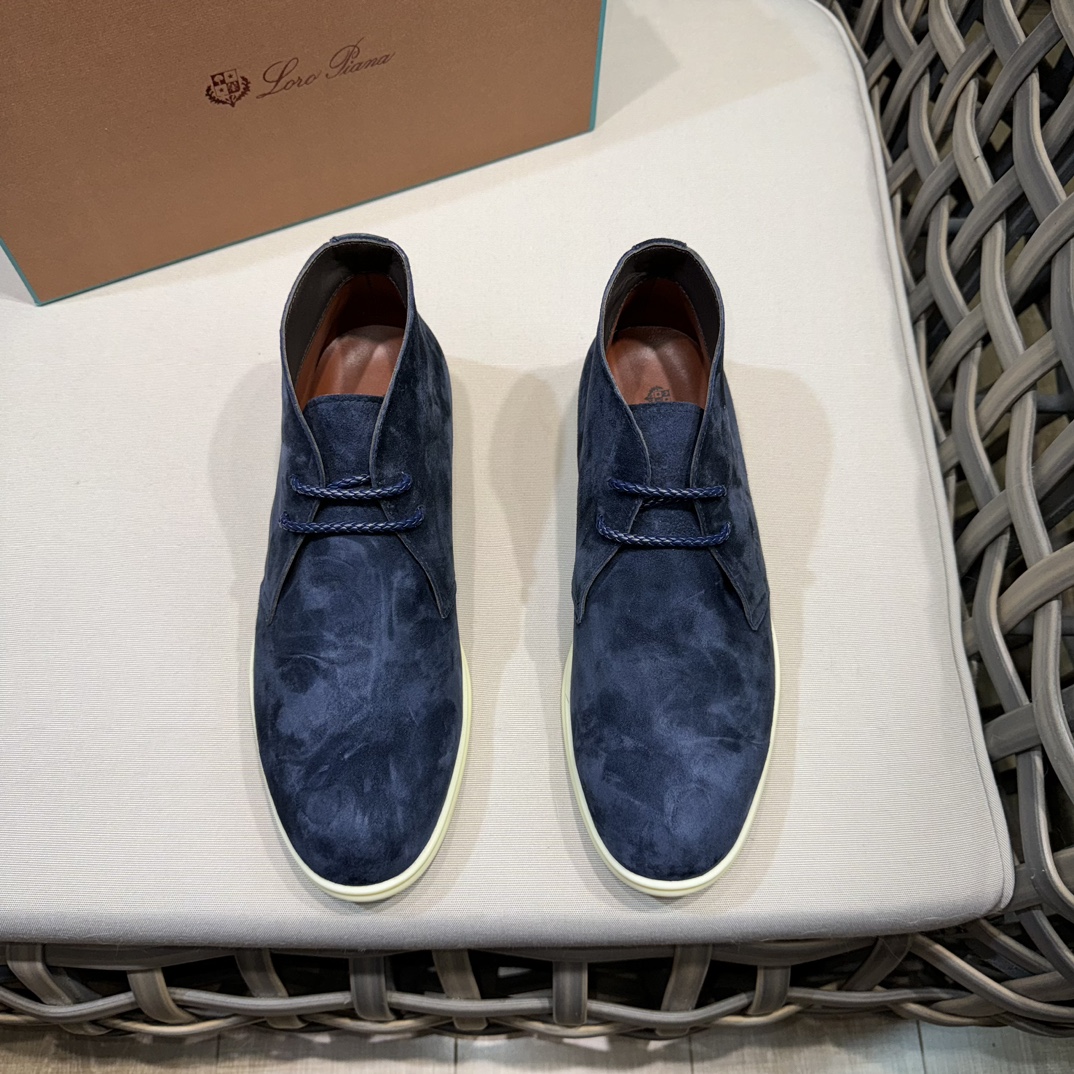 로로피아나 데저트 워크 스웨이드 추카 부츠 네이비 상세 이미지 8