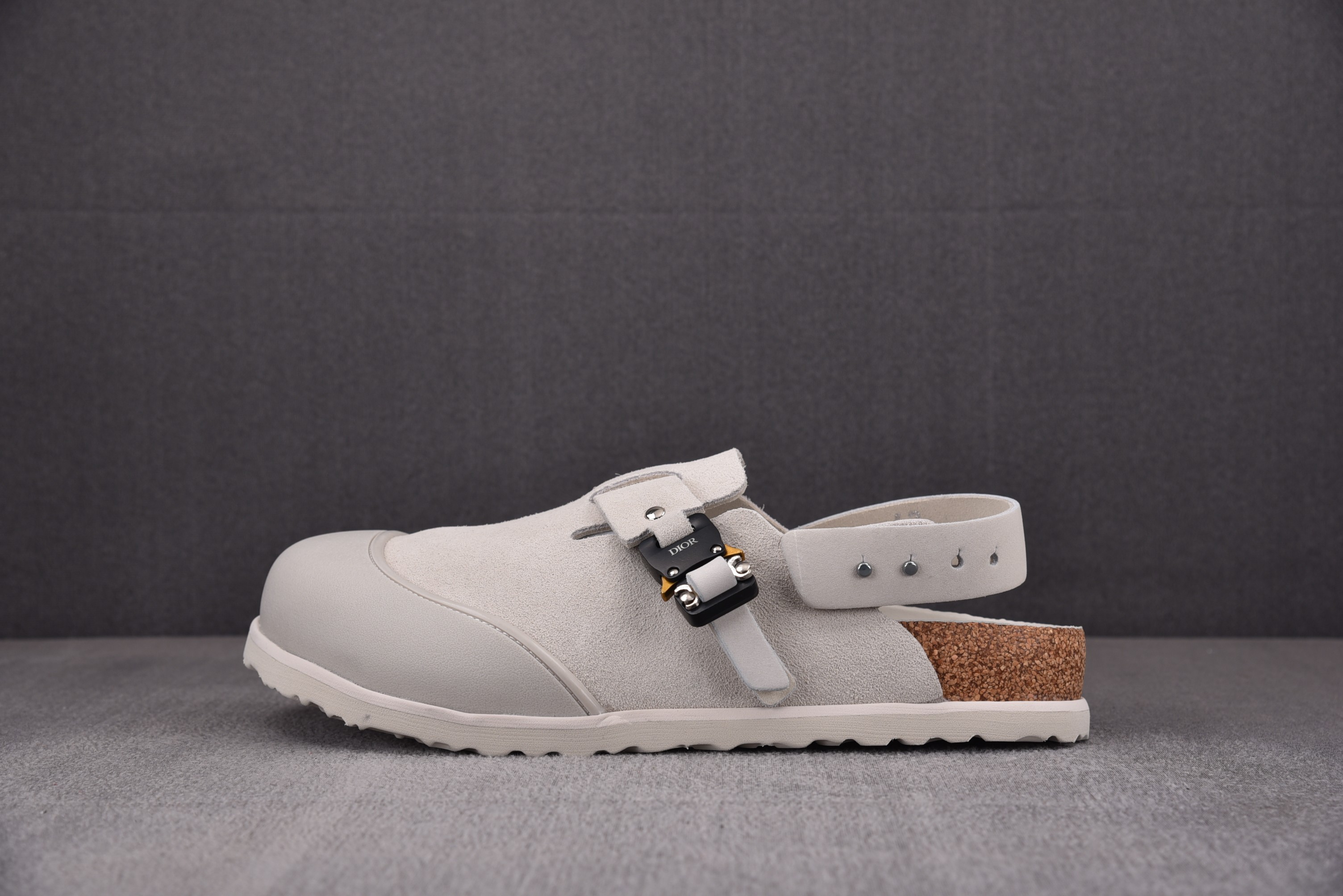 디올 x 버켄스탁 토키오 뮬 펠트 울 누벅 카프스킨 화이트 상세 이미지 1