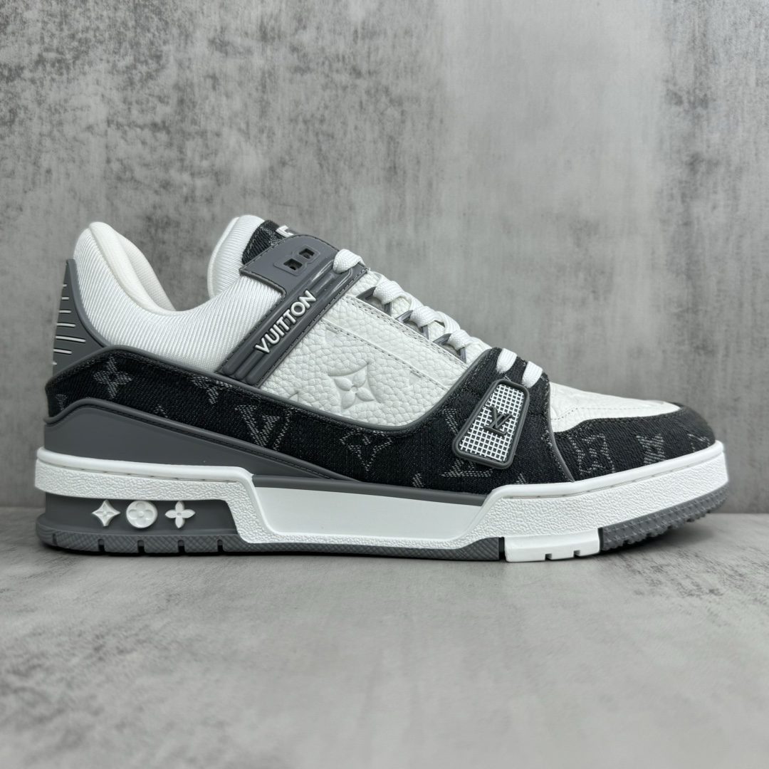 루이비통 LV 트레이너 스니커즈 화이트 블랙 상세 이미지 8